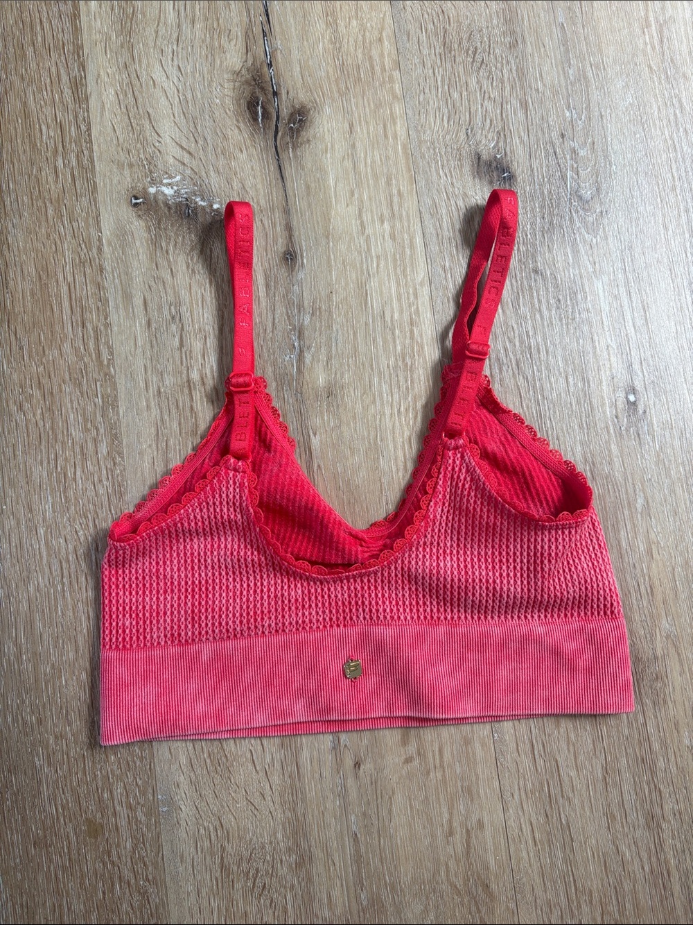Fabletics Women's Red Ribbed 3-Piece Matching Set - Picture 3 of 11
